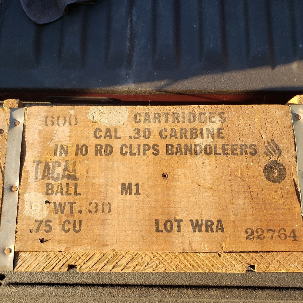 1200rnd Crate of US .30 Carbine Ammunition crate
